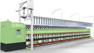 Rieter F15  F35 Roving frame doffing process original animations rieter rovingframemachine [upl. by Hsirt356]