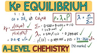 Equilibrium Constant Kp  Past Paper Exam Question Walkthrough｜A Level Chemistry AQA [upl. by Jamil56]