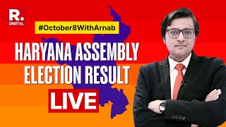 Haryana Assembly Election Results LIVE Constituencywise Updates And Fastest Trends With Arnab [upl. by Fillender159]