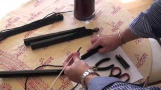 How to restring Triple String Nunchaku 3string without knots [upl. by Cleve]