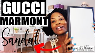 Gucci Marmont Sandal Unboxing  Review  TryOn [upl. by Babette928]