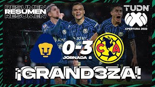 Resumen y goles  Pumas 03 América  Liga Mx Apertura 22 J8  TUDN [upl. by Gayelord]