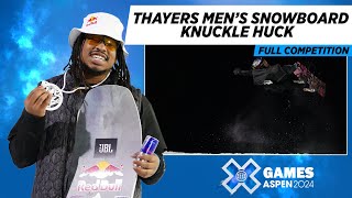 Thayers Men’s Snowboard Knuckle Huck FULL COMPETITION  X Games Aspen 2024 [upl. by Dublin]