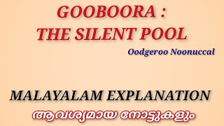 Gooboora The silent pool Oodgeroo Noonuccal  Summary in Malayalam Notes Literature Miss [upl. by Kaylil]