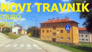 Novi Travnik krug autom kroz grad ulice Ljudevita Gaja i Stjepana Tomaševića jul 2024 [upl. by Hershell]