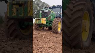 John Deere 6145R Breviglieri Powerharrow working ploughed land johndeere farming farmequipment [upl. by Grantham]