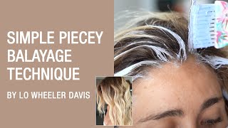 Simple Piecey Balayage Technique by Lo Wheeler Davis  Kenra Professional [upl. by Kcirrej295]