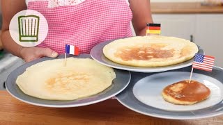 Pfannkuchen Crêpe oder doch lieber einen Pancake chefkoch [upl. by Aihsele]