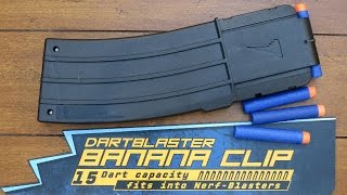 Review BlasterParts 15 Round Nerf Banana Mag [upl. by Yrocej]