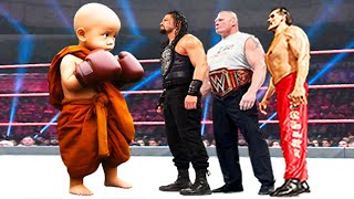 BABY MONK vs Roman Reigns Brock Lesnar amp The Great Khali [upl. by Doretta]