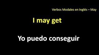 Verbos Modales en Inglés  May [upl. by Naujd910]