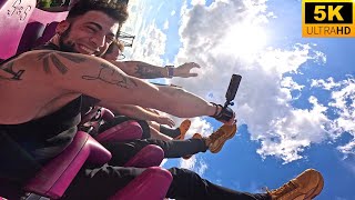 Serengeti Flyer POV 5K World’s Largest Screamin’ Swing Busch Gardens Tampa Bay FL [upl. by Annauqal]