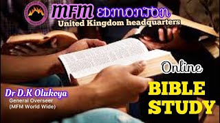 Monday Bible Study Online  MFM Edmonton UK 11112024 [upl. by Neall]