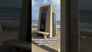 Fifth Engineer Special Brigade Monument sits on the bluff above Omaha Beach ww2history heroes [upl. by Lorrimer]