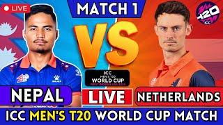 NEPAL VS NETHERLANDS ICC T20 WORLD CUP 2024  NEPAL VS NETHERLANDS LIVE ANALYSIS [upl. by Massab]