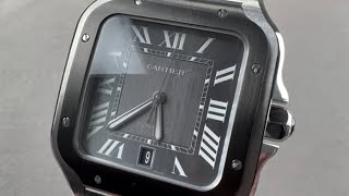 Cartier Santos de Cartier Large Grey ADLC WSSA0037 Cartier Watch Review [upl. by Ziul356]