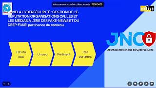 Journées Nationales de Cybersécurité  Panel 4  GESTION DE LERÉPUTATION LES ORGANISATIONS ET … [upl. by Akirret]