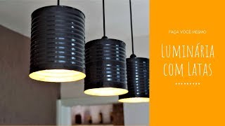 DIY luminária com pendentes de lata [upl. by Lemar103]