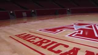 Guy V Lewis Court at Hofheinz Pavilion American Athletic Conference Logo [upl. by Trescha34]