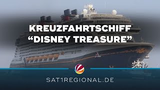 Kreuzfahrtschiff „Disney Treasure“ hat Meyer Werft verlassen [upl. by Dowlen]