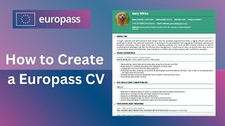 How to Create a Europass CV  For Study Scholarships and Work  Step by Step Guide [upl. by Esela]