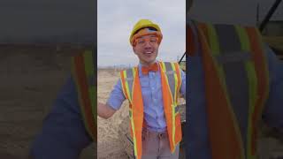 Blippi Sings in an Excavator🧡🩵  Blippi Shorts  shorts blippi excavator [upl. by Ueihttam]