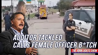 Auditor Tackled Calls Female Officer Btch [upl. by Sholom602]