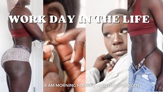 WORK DAY IN THE LIFE VLOG morning routine leg day workout [upl. by Simon]