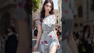 AI art Beautiful Girl LookBook  Fashion show lookbook model video [upl. by Anieral]