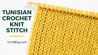 How To  Tunisian Knit Stitch BEGINNER STITCH PATTERN  TUTORIAL Crochet that looks like knitting [upl. by Vocaay]