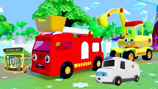 Wheels on the Bus Dance Party 2  Fun Cars Cartoons For Kids  Nursery Rhymes amp Kids Songs [upl. by Ekalb]