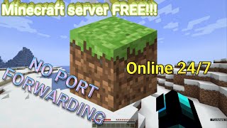 NO PORT FORWARDING How to host a Minecraft Server for free 120 [upl. by Tonl185]