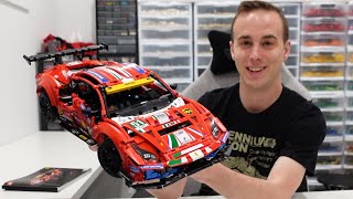 LEGO TECHNIC Ferrari 488 GTE Race Car Review [upl. by Kolosick130]