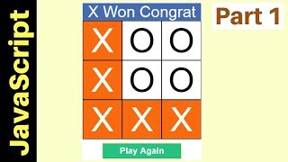 JavaScript  How To Make Tic Tac Toe Game In JS  with source code  Part 12 [upl. by Kcinom139]