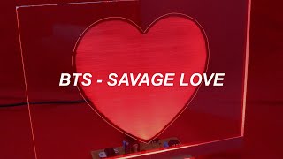 BTS 방탄소년단 Savage Love Laxed – Siren Beat Easy Lyrics [upl. by Sugirdor130]