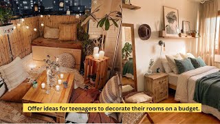 Offer ideas for teenagers to decorate their rooms on a budget [upl. by Eldwun]