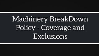 MBD Policy  Coverage and Exclusions [upl. by Inan]