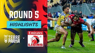 Zebre Parma v Emirates Lions  Highlights  Round 5  URC 202425 [upl. by Hyps891]