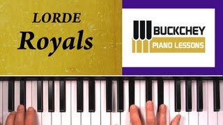 How To Play Royals By Lorde On Piano [upl. by Obe738]