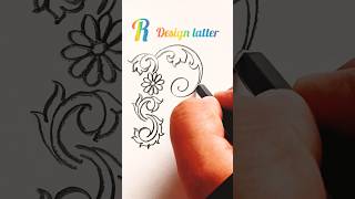 R design latter shortvideo youtubeshorts shortsfeed calligraphyart latterart writingtips [upl. by Ace]