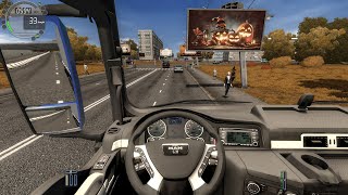 MAN TGS  City Car Driving Steering Wheel  Normal Driving [upl. by Ahsinauj175]