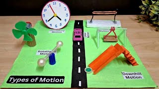 Working Model of Types of MotionWorking school project for exhibitionKansal CreationPhysics Model [upl. by Aiekahs]