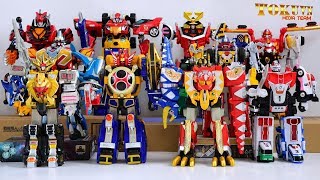 All Super Sentai NewGen Main DX Gattai Robo 2001  2010 スーパー戦隊ロボ 2001  2010 [upl. by Adidnere]