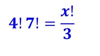 Déterminer la valeur de X Résoudre léquation avec les factoriels 47X3 factoriel 4 [upl. by Odraude896]