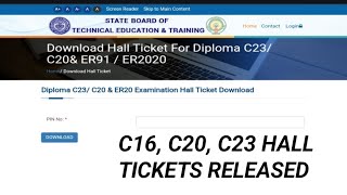 ap diploma C16 C20 C23 octnov 2024 regular and supply exams hall ticket released [upl. by Yk]