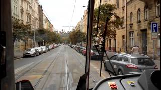 Prague tram line 6 Sporilov  Smichovske nadrazi [upl. by Aicitan]