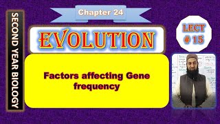 Biology Chapter 24 Evolution lecture No15 Factors affecting gene frequency [upl. by Annaeirb]