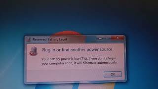 Windows 7 Low Battery and Critical Battery sound [upl. by Yendys]