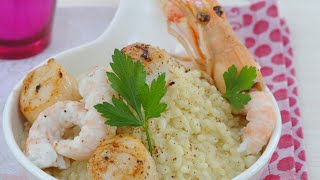 Recette  Risotto aux SaintJacques et langoustines [upl. by Mitzi]