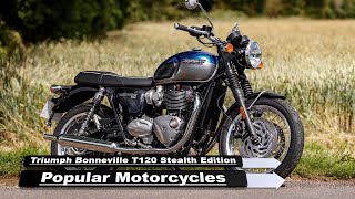 Triumph Bonneville T120 Stealth Edition Popular 2024 Motorcycles [upl. by Malachy]